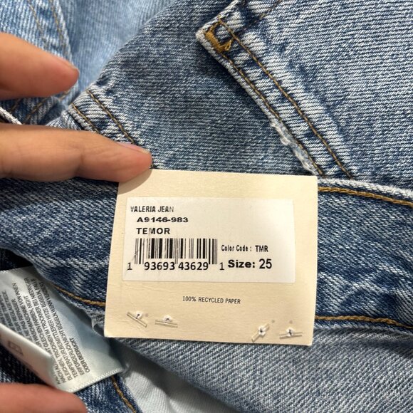 NWT Agolde Aritzia Valeria Jean Temor Wash Baggy Wide Leg Size 25 - Picture 6 of 7